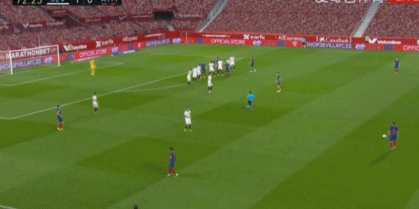 【西甲】奥布拉克扑点 阿库尼亚破门 塞维1比0马竞